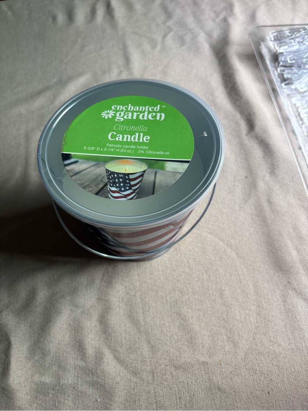 Citronella candle 5-5/8” D x 5-1/4” H 24oz. Never used